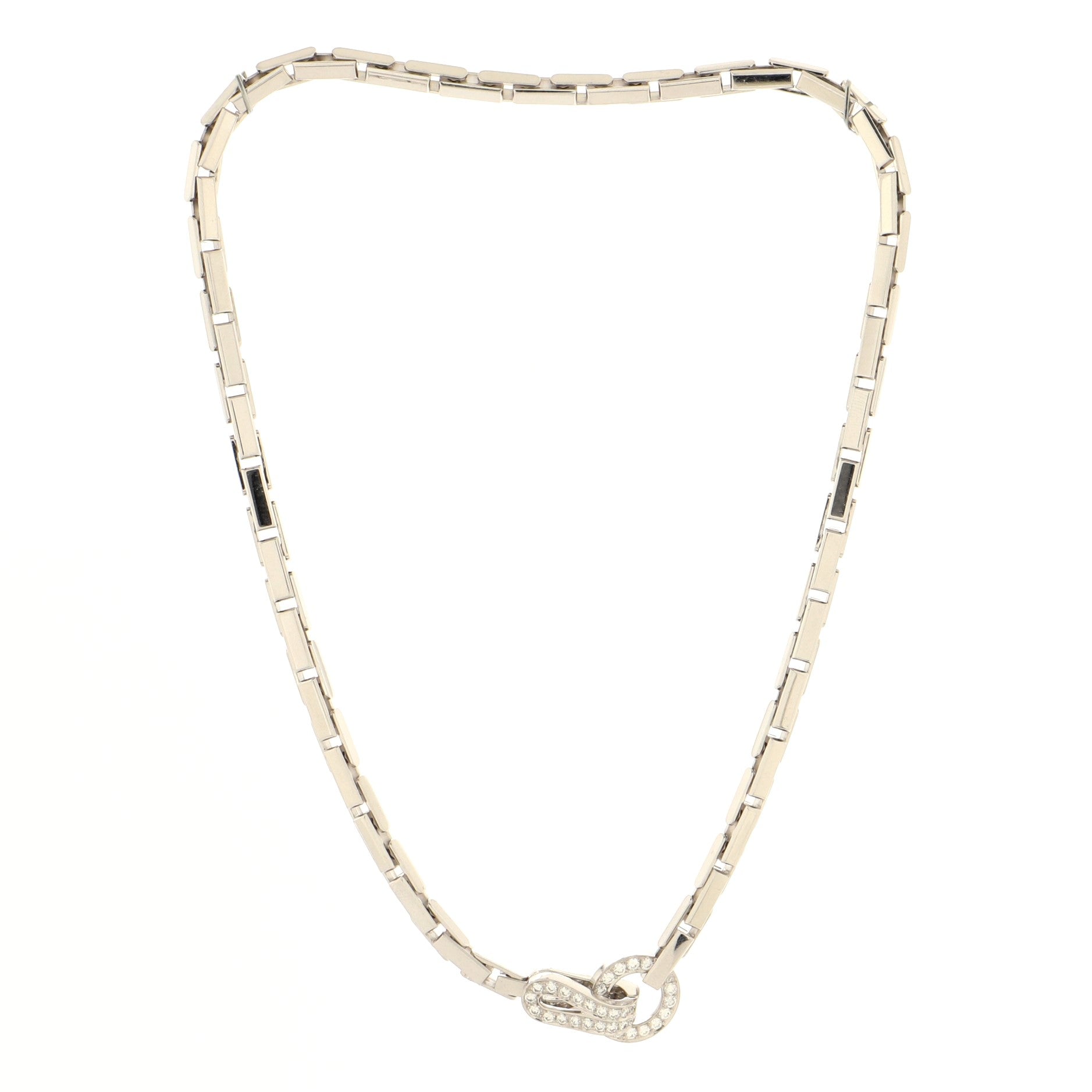 Agrafe Necklace 18K Yellow Gold and Diamonds