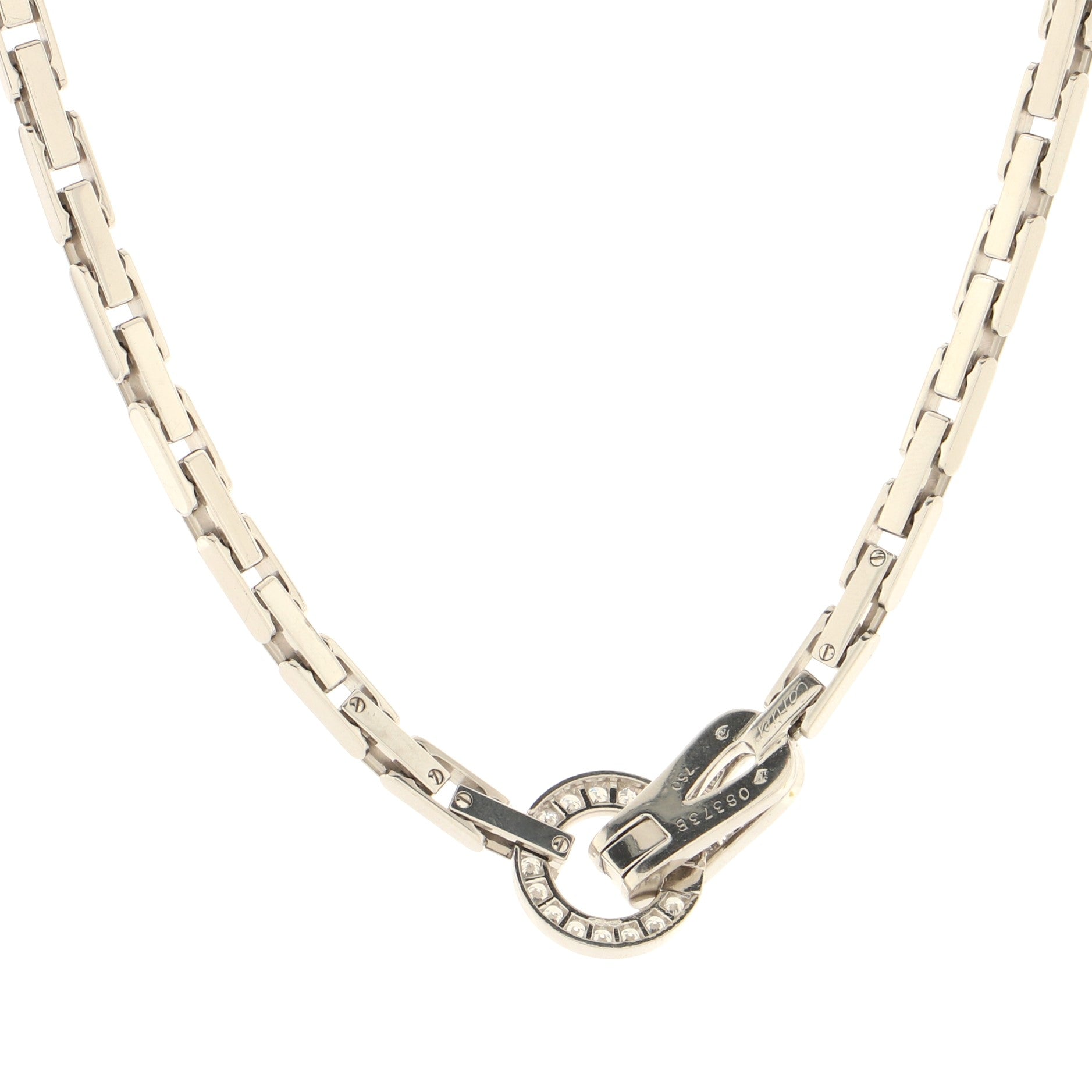 Agrafe Necklace 18K Yellow Gold and Diamonds