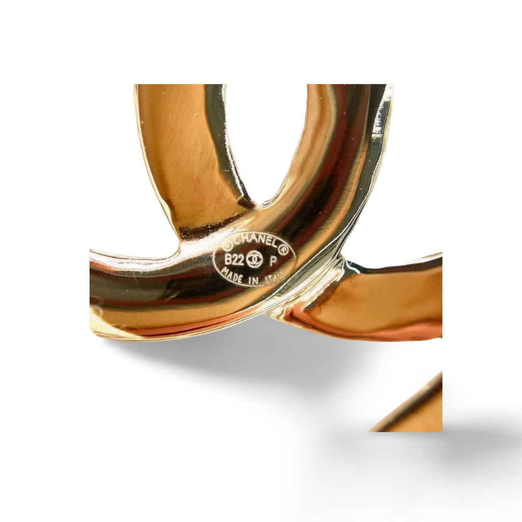Chanel Heart Hoop Earrings