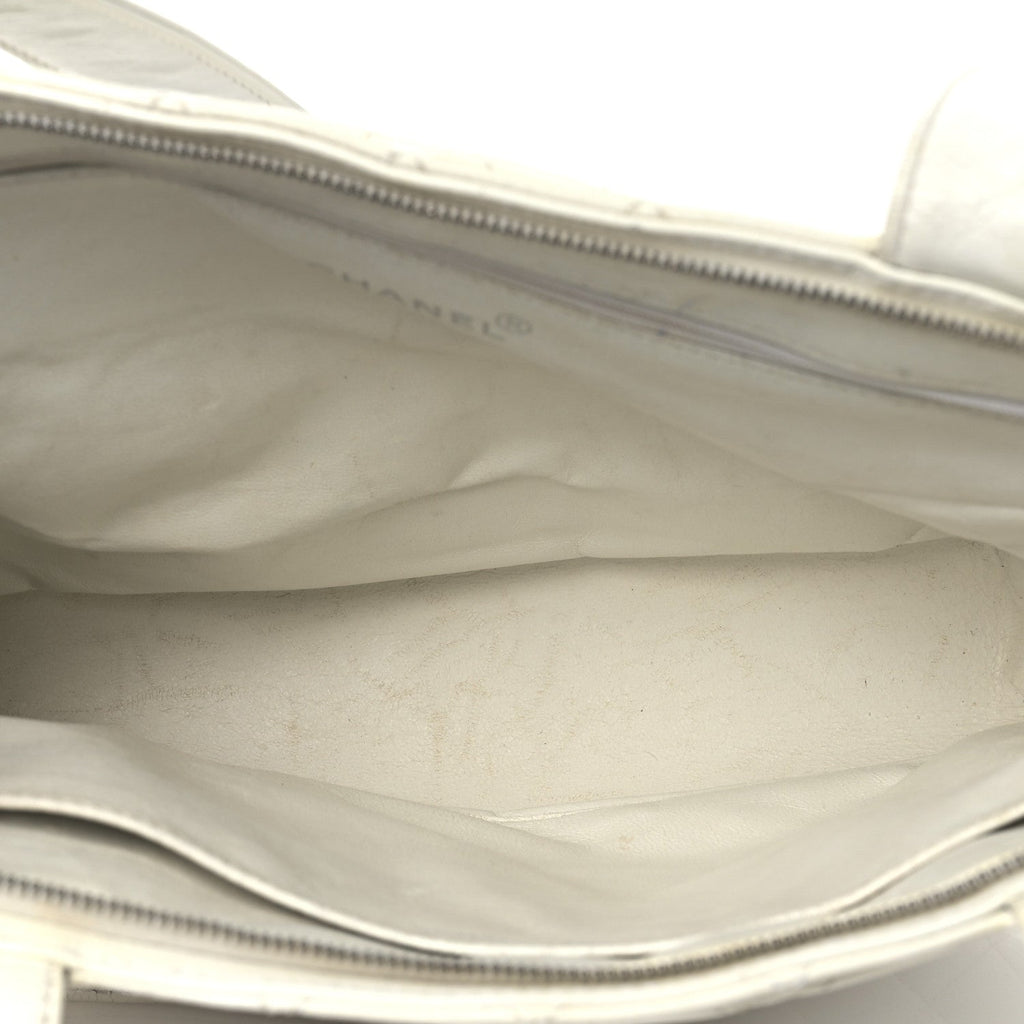 Caviar Quilted Shoulder Bag White