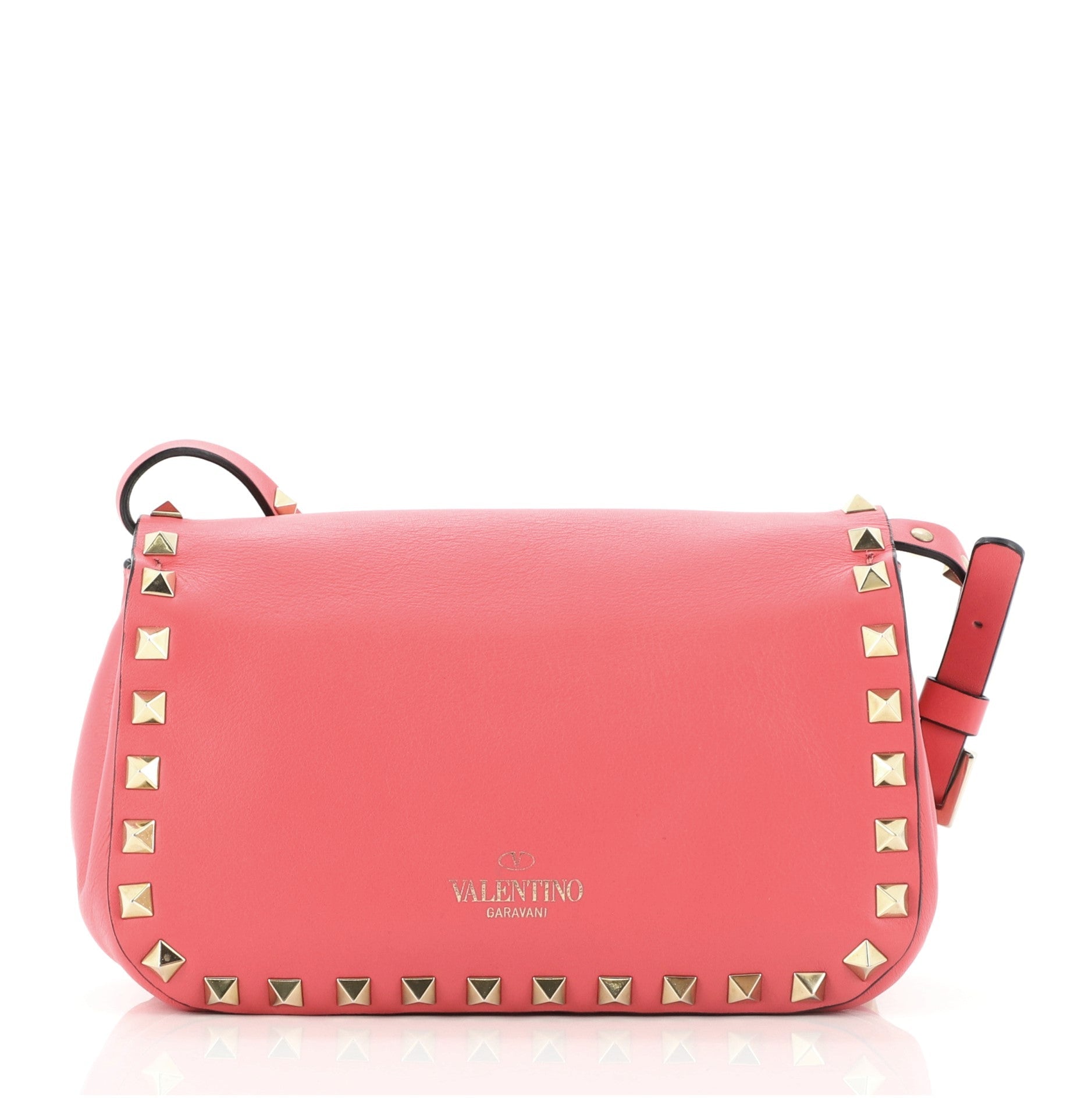 Rockstud Flip Lock Flap Bag Leather Mini