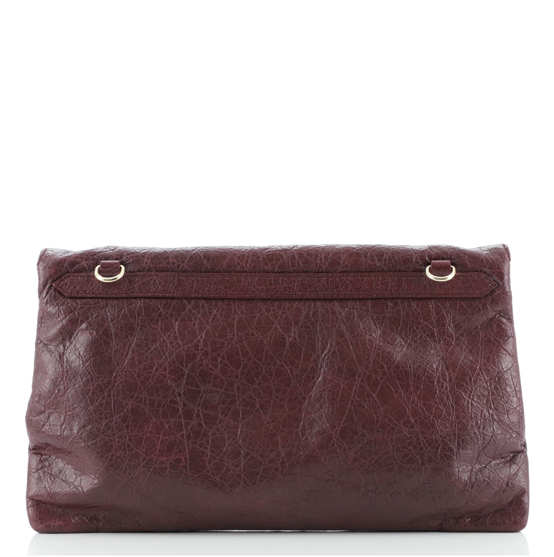 Giant Studs Envelope Strap Clutch Leather