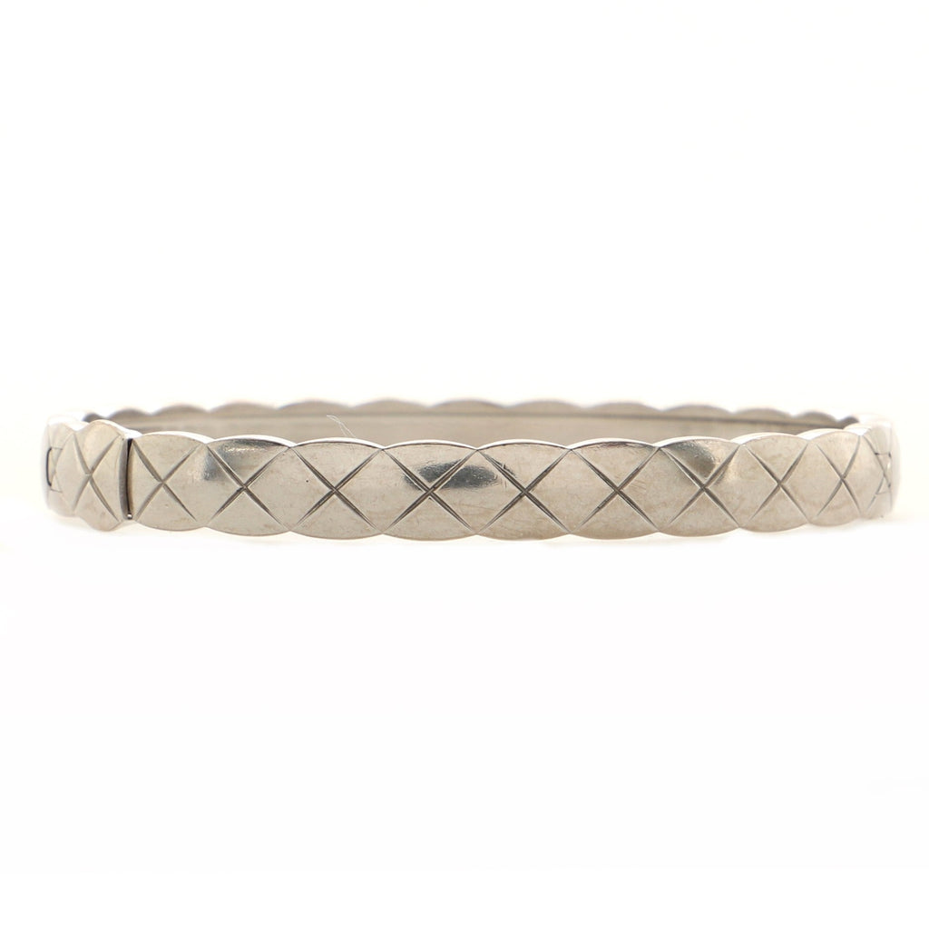 Coco Crush Bangle Bracelet 18K White Gold with Diamonds
