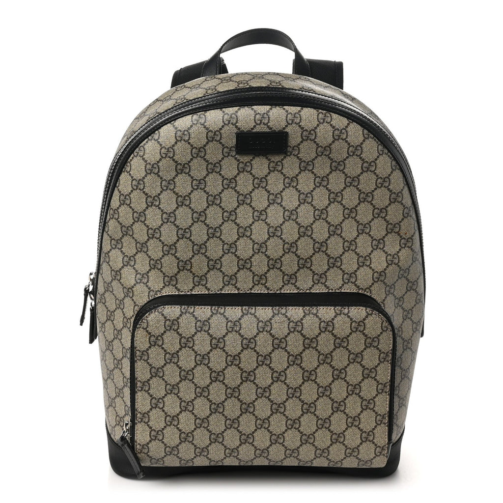 GG Supreme Monogram Medium Backpack Black