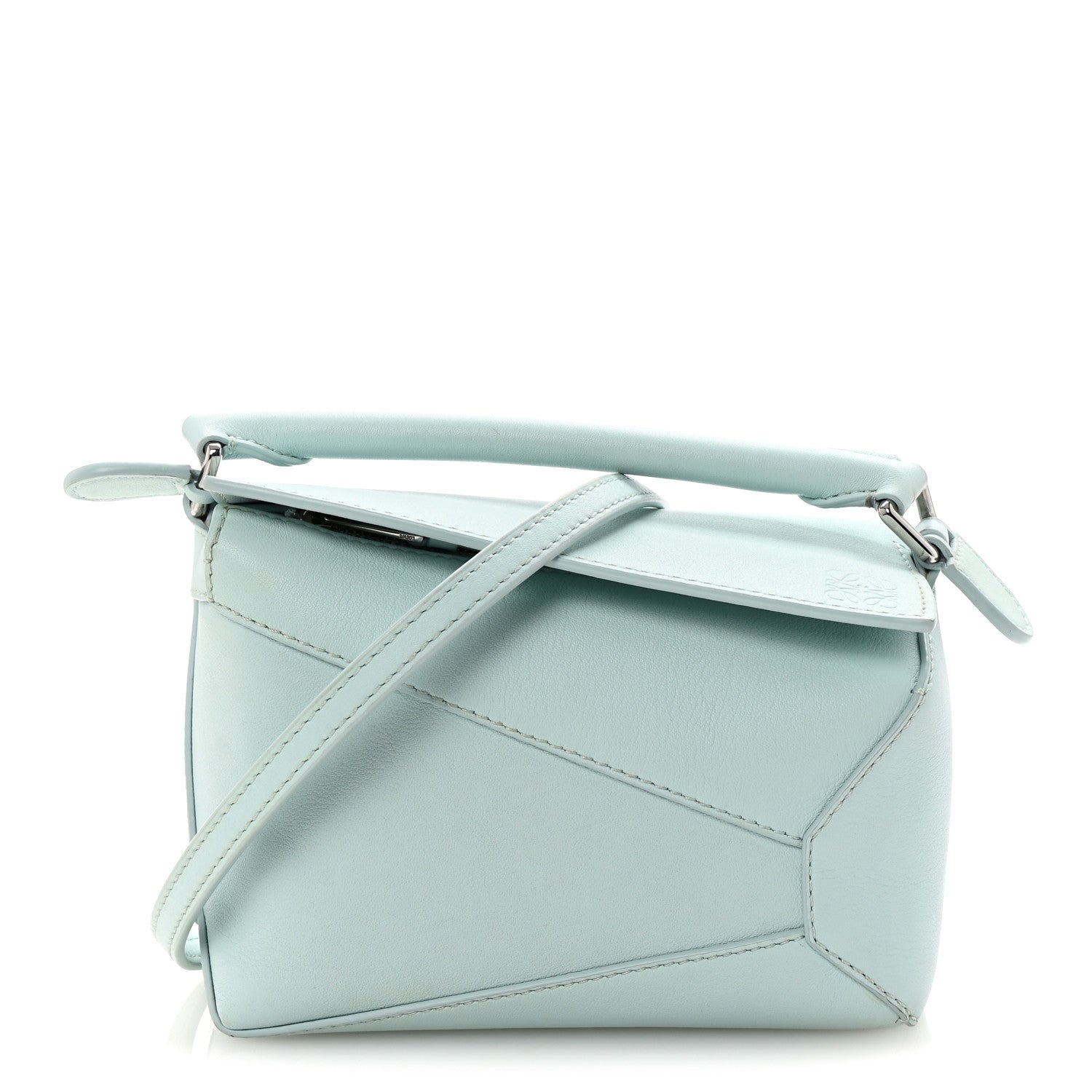 Calfskin Mini Puzzle Edge Bag Iceberg