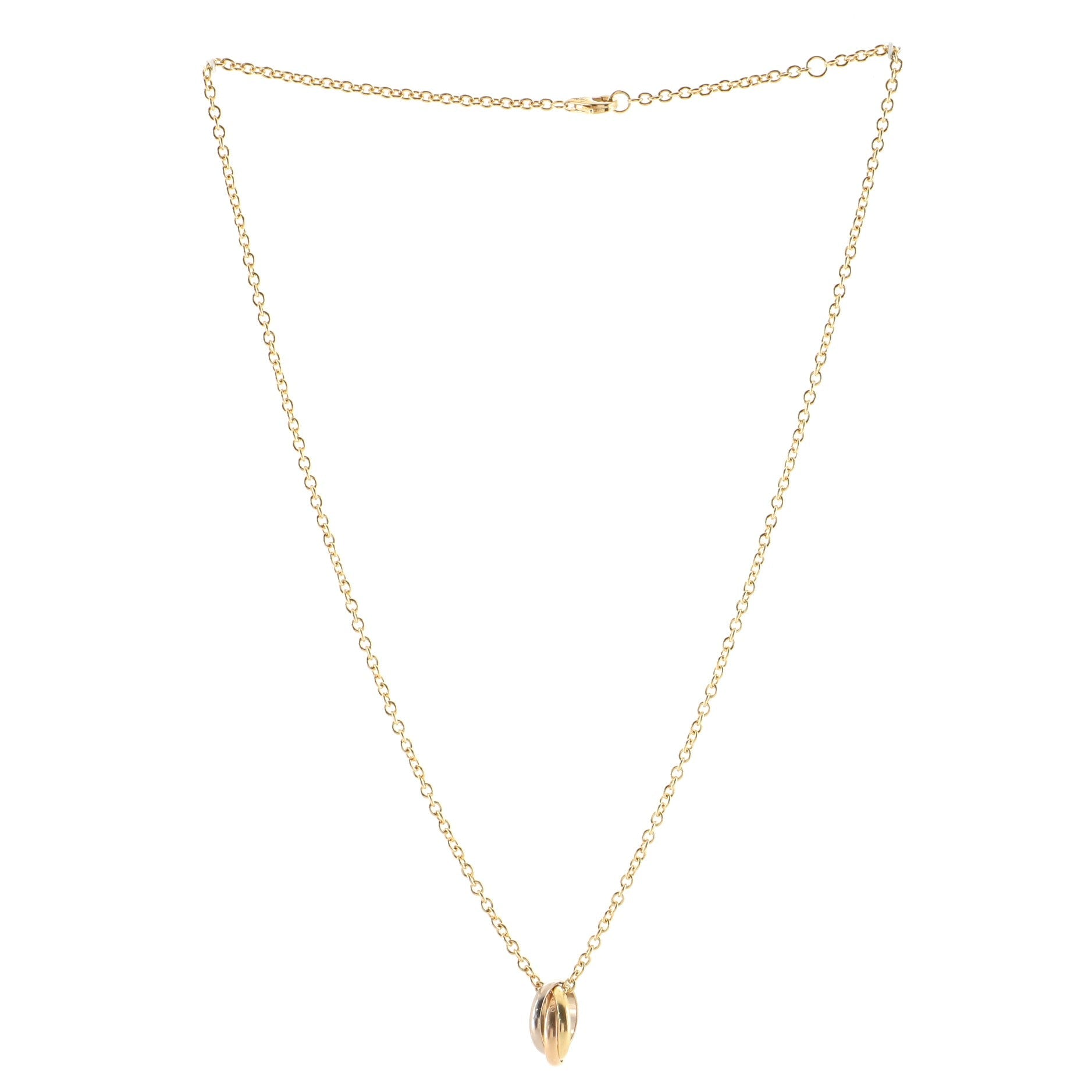 Trinity Pendant Necklace 18K Tricolor Gold