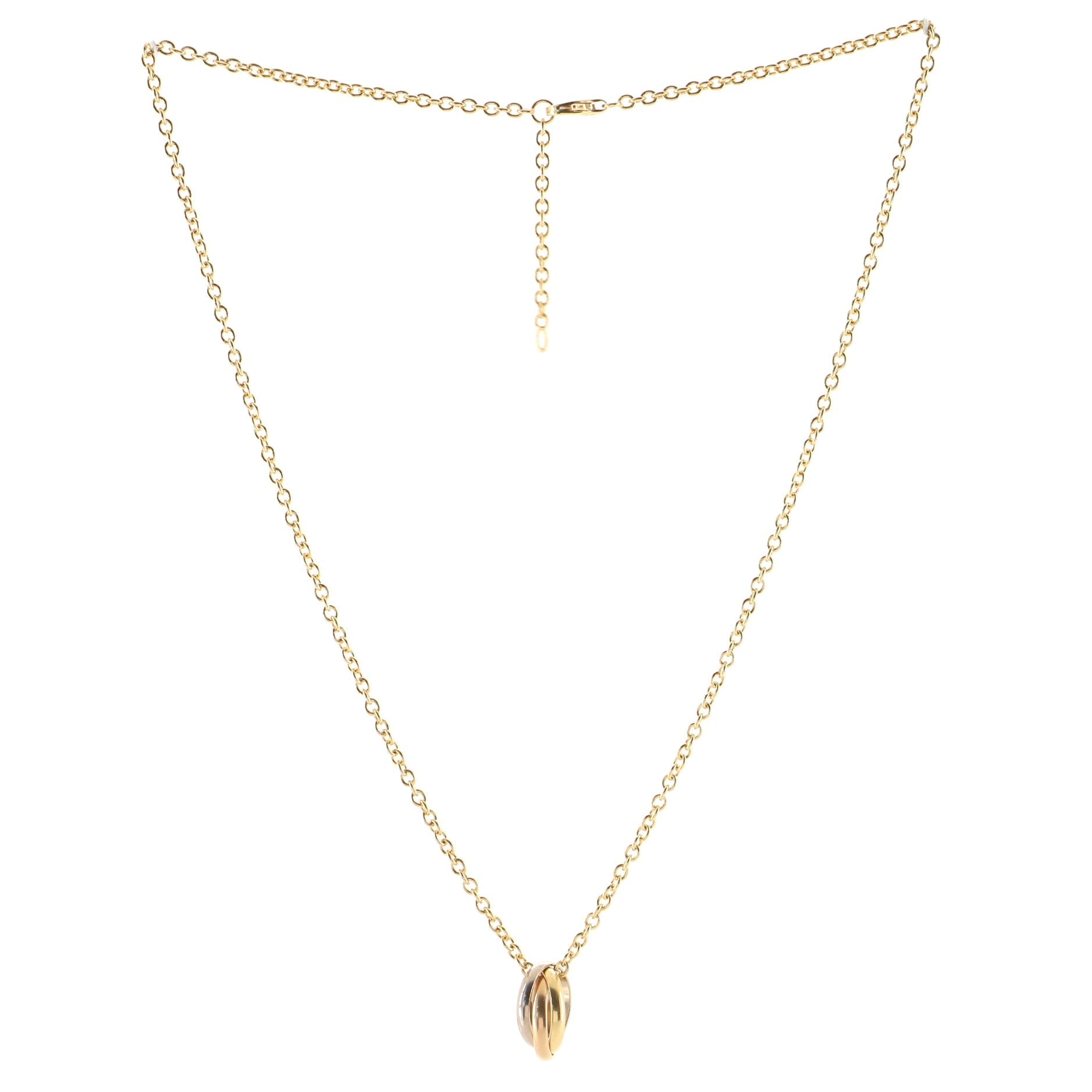 Trinity Pendant Necklace 18K Tricolor Gold