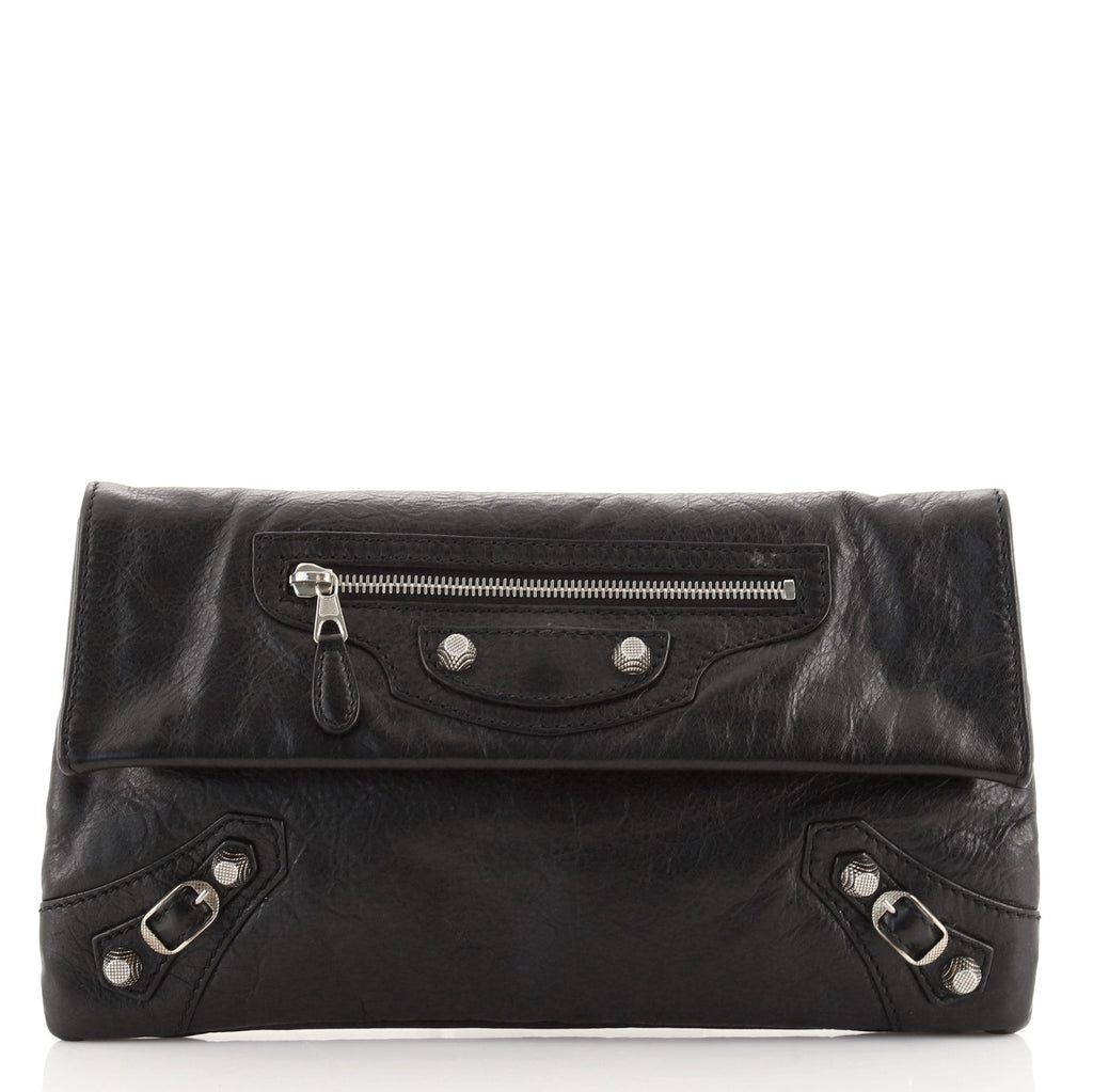 Giant Studs Envelope Clutch Leather