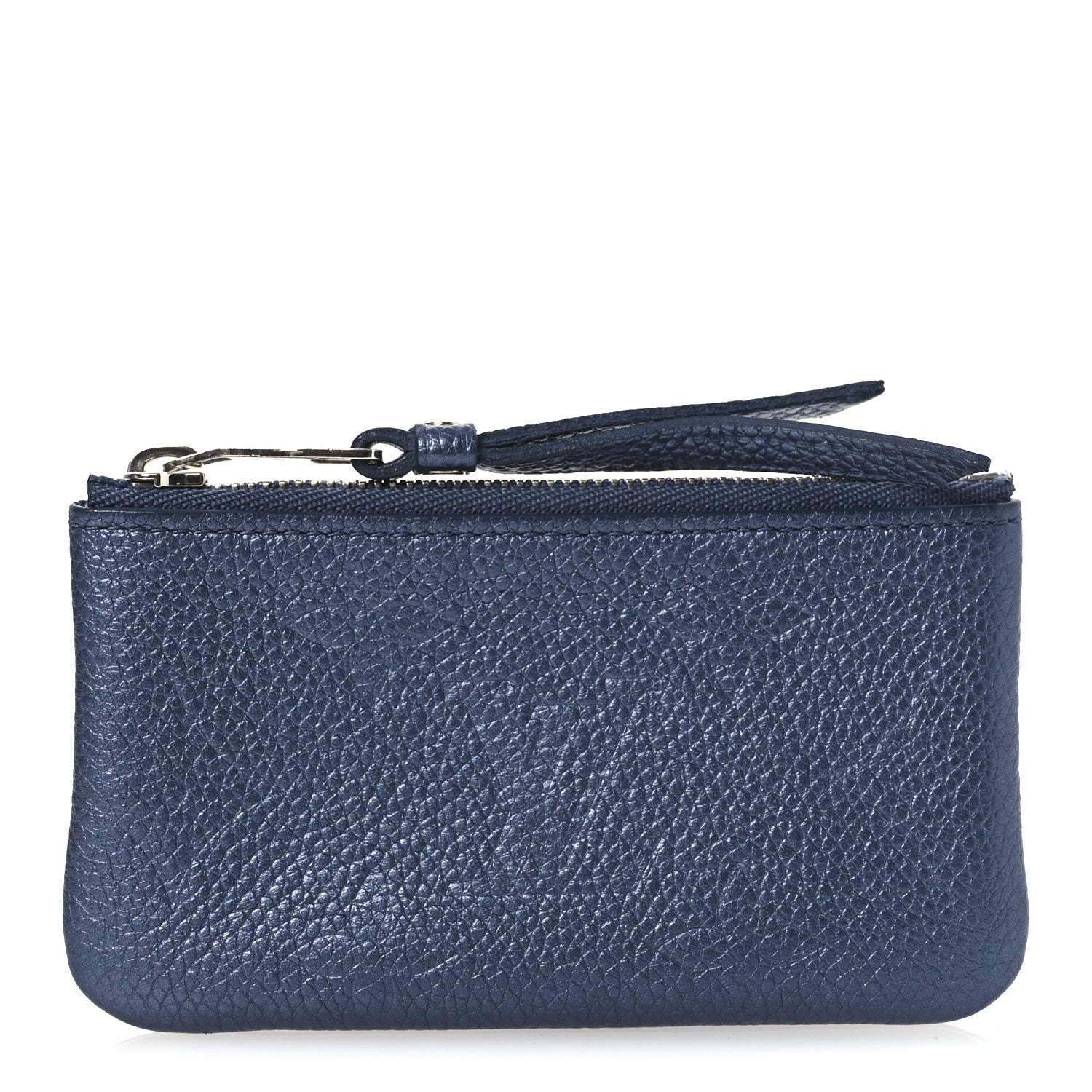 Metallic Empreinte Monogram Giant Key Pouch Navy Nacre