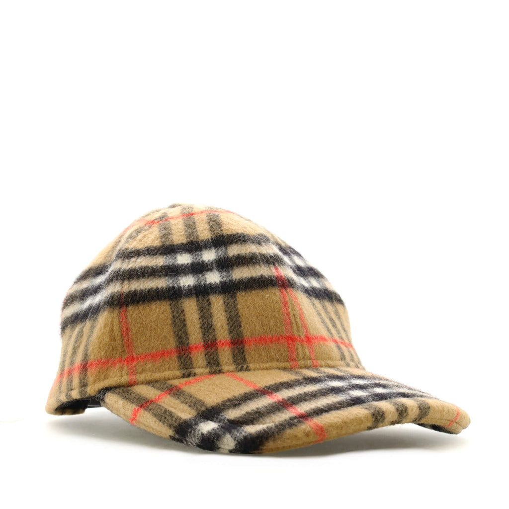 Baseball Cap Vintage Check Wool Medium