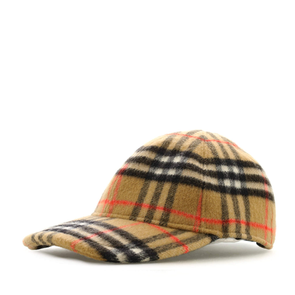 Baseball Cap Vintage Check Wool Medium