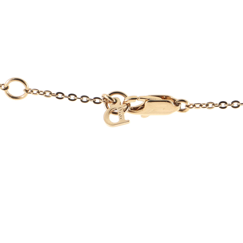 Vintage Logo Flowers Chain Necklace Metal with Crystals