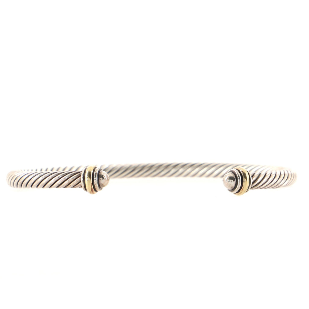Cable Classic Bracelet Sterling Silver and 18K Yellow Gold 4mm
