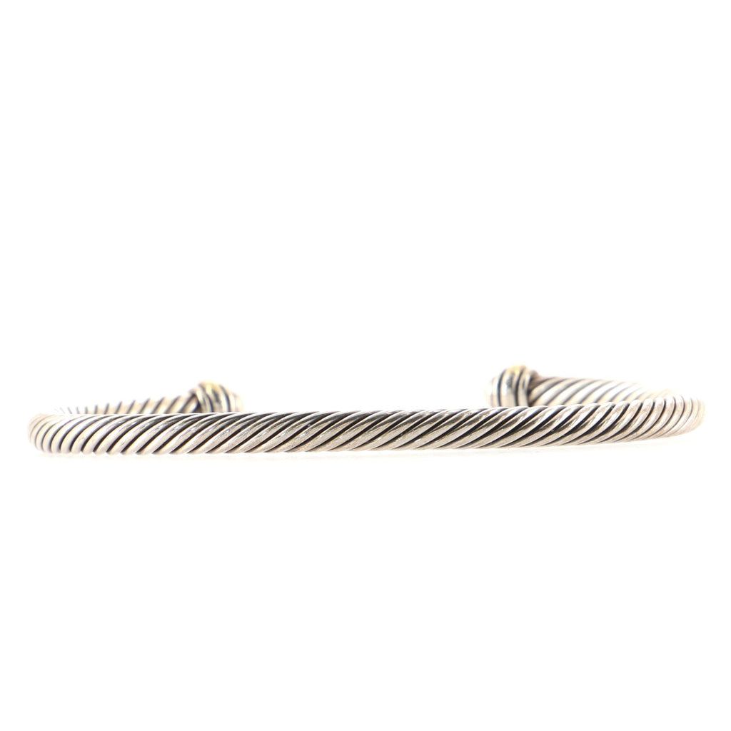 Cable Classic Bracelet Sterling Silver and 18K Yellow Gold 4mm