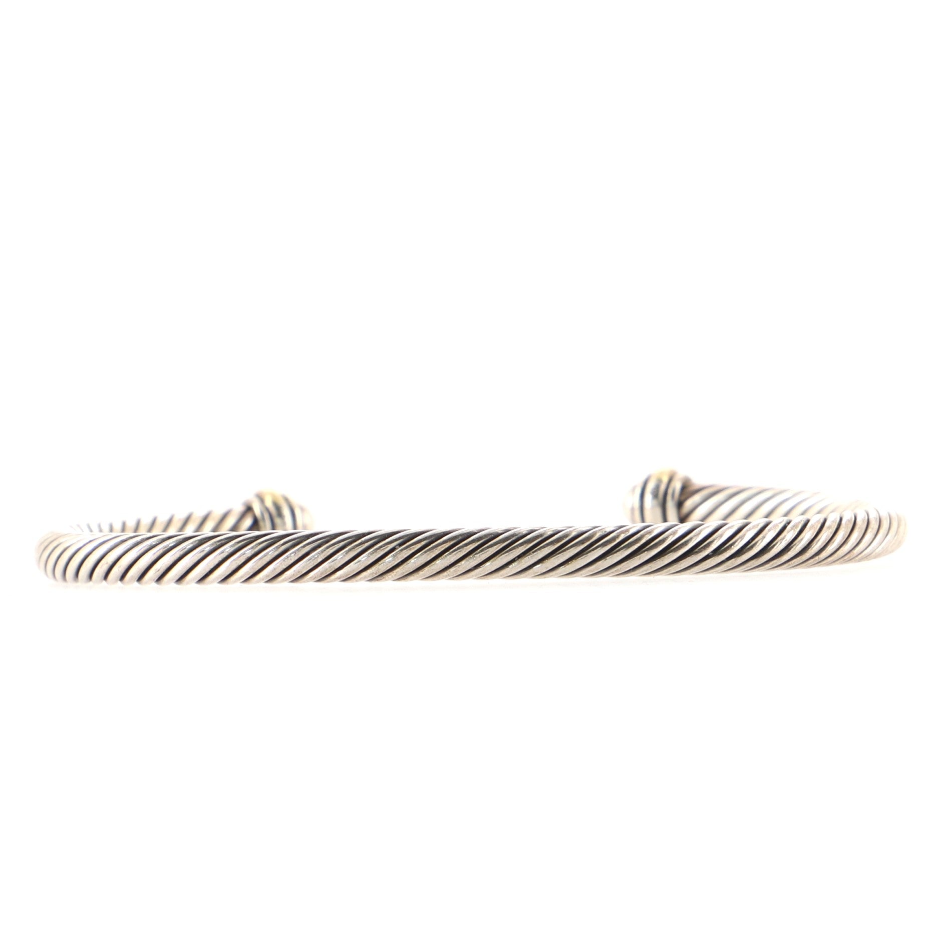 Cable Classic Bracelet Sterling Silver and 18K Yellow Gold 4mm
