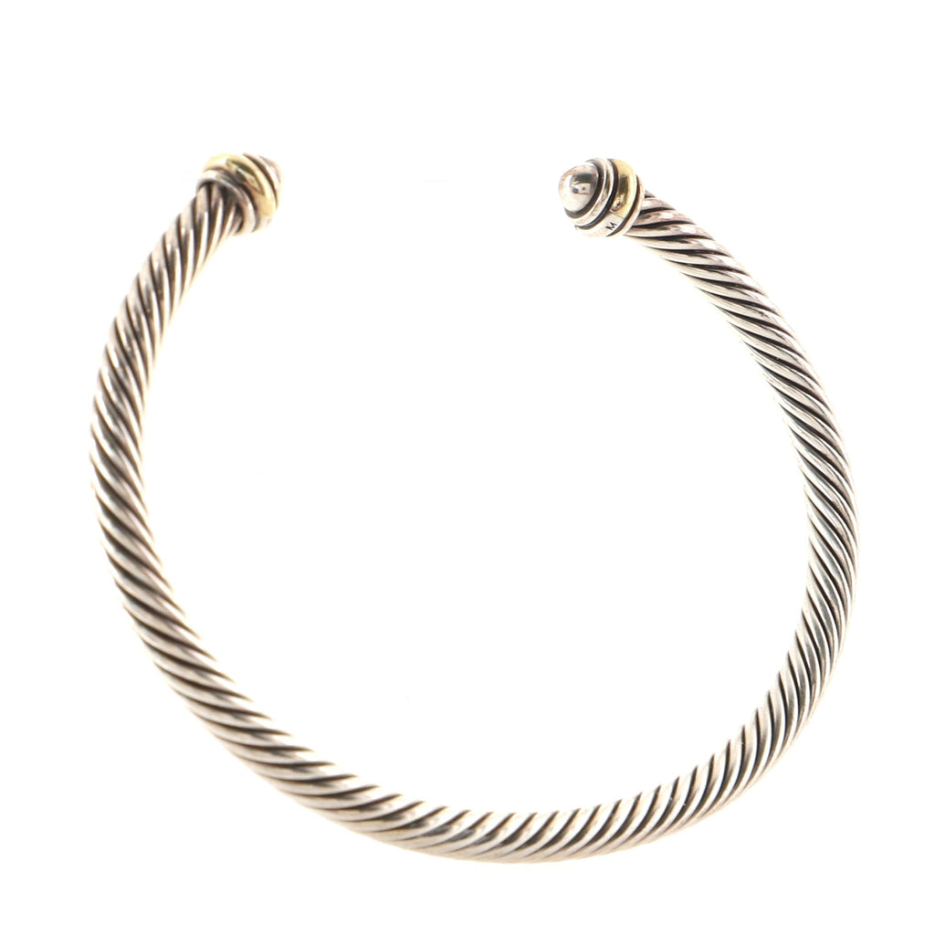 Cable Classic Bracelet Sterling Silver and 18K Yellow Gold 4mm