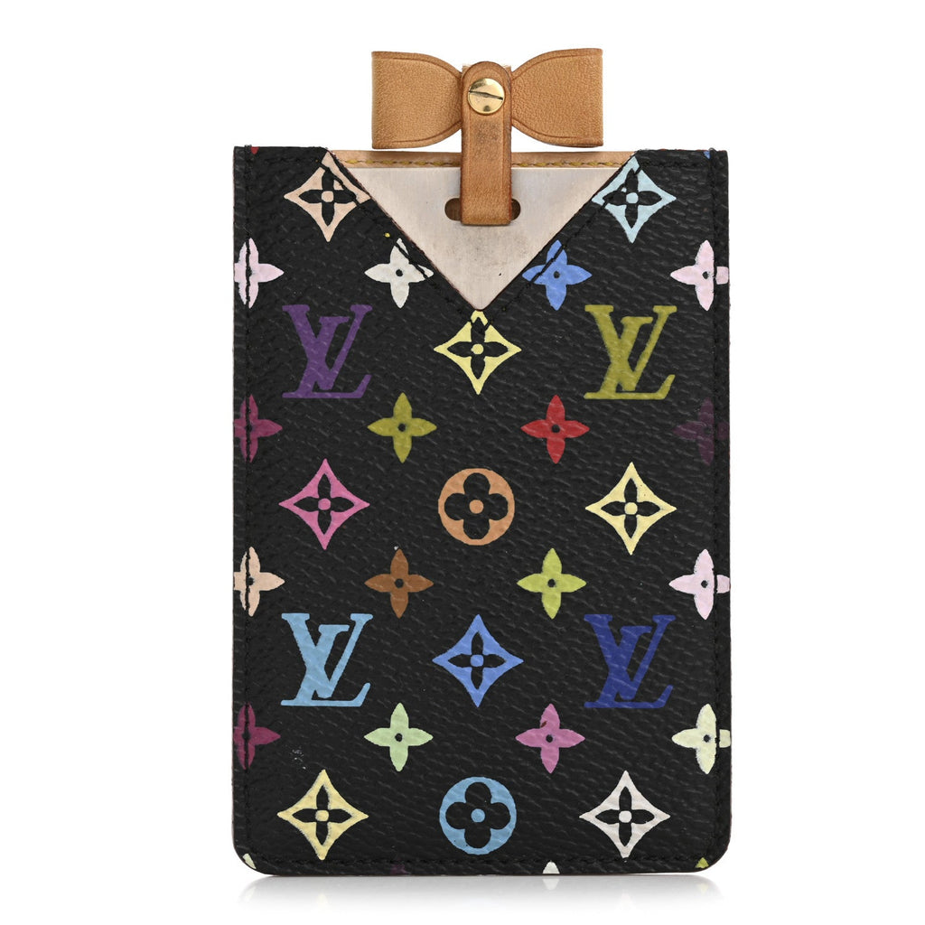 Monogram Multicolor Mirror and Case Pouch Black