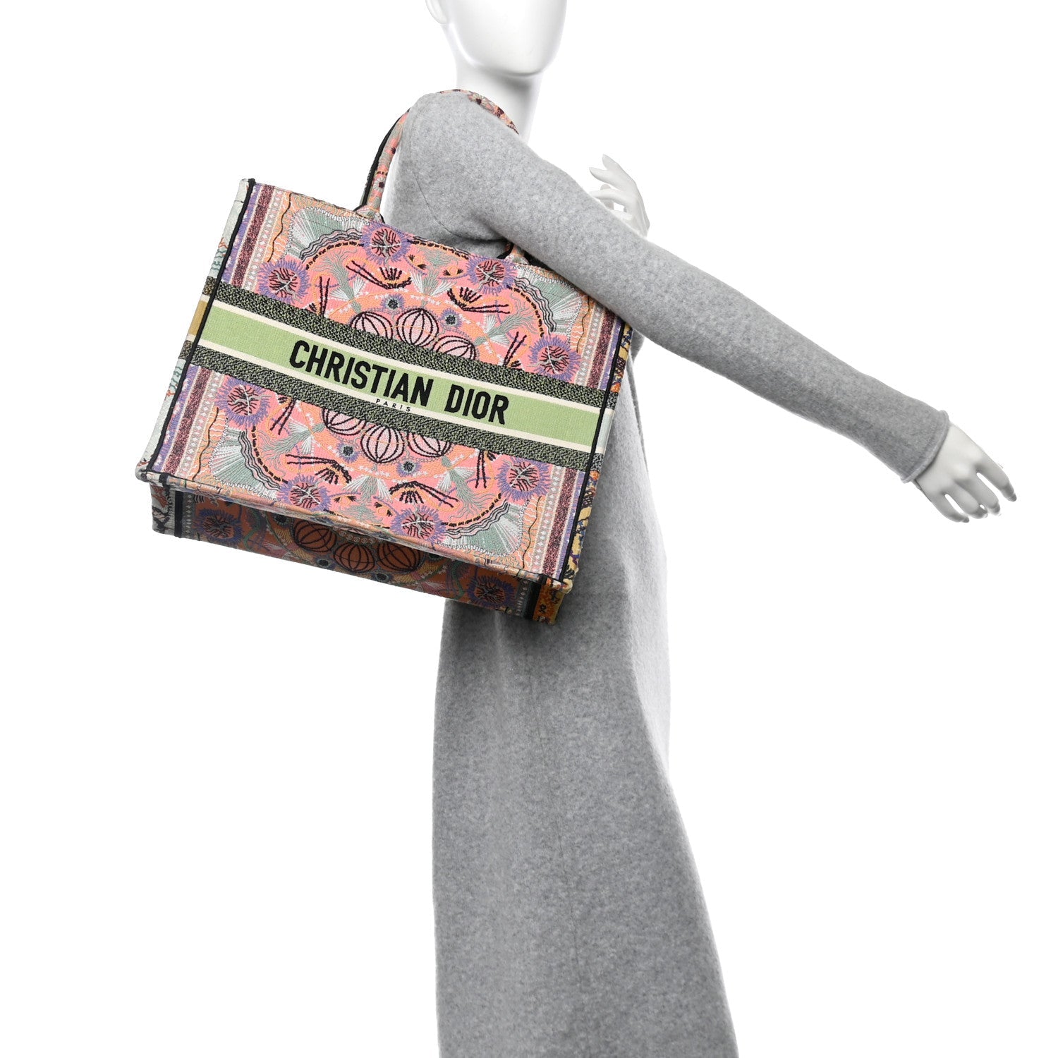 Canvas Embroidered Large In Lights Book Tote Multicolor
