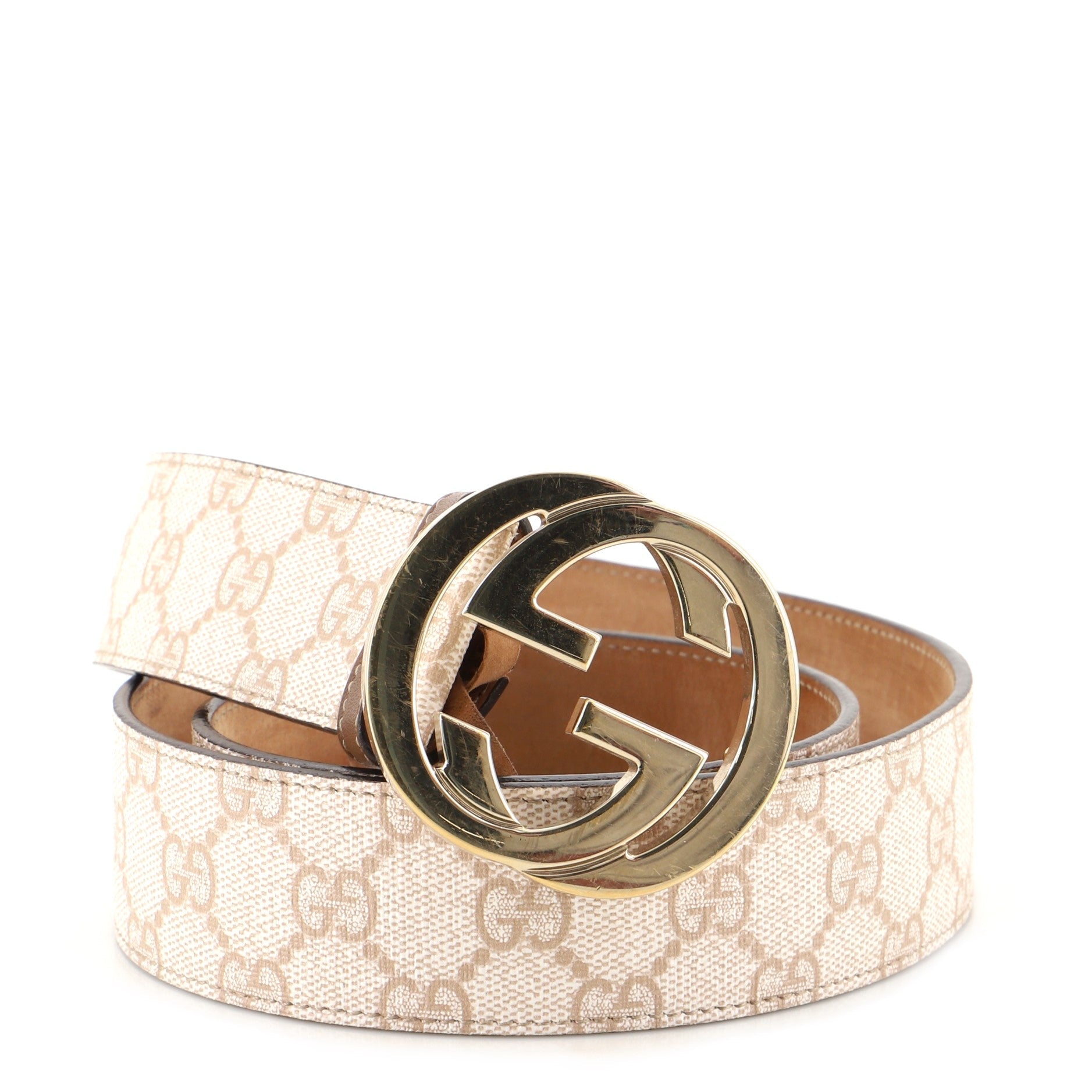 Interlocking G Belt GG Coated Canvas Wide 90