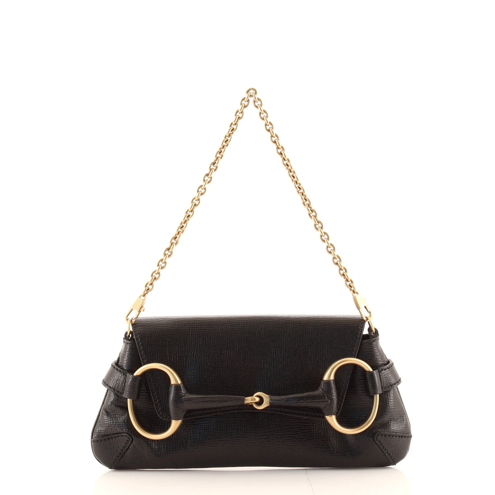 Horsebit Chain Clutch Leather Medium