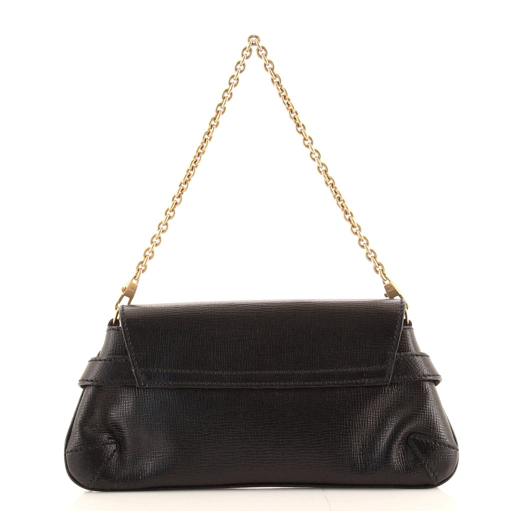 Horsebit Chain Clutch Leather Medium