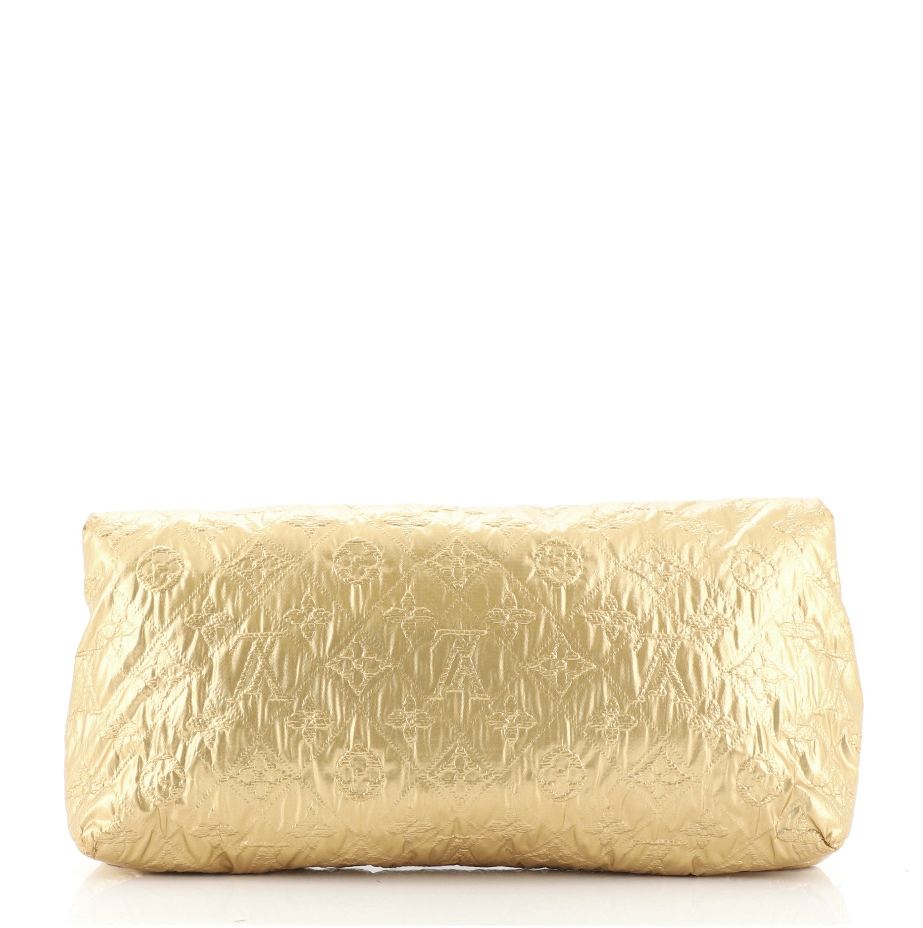 Altair Clutch Quilted Metallic Monogram Jacquard