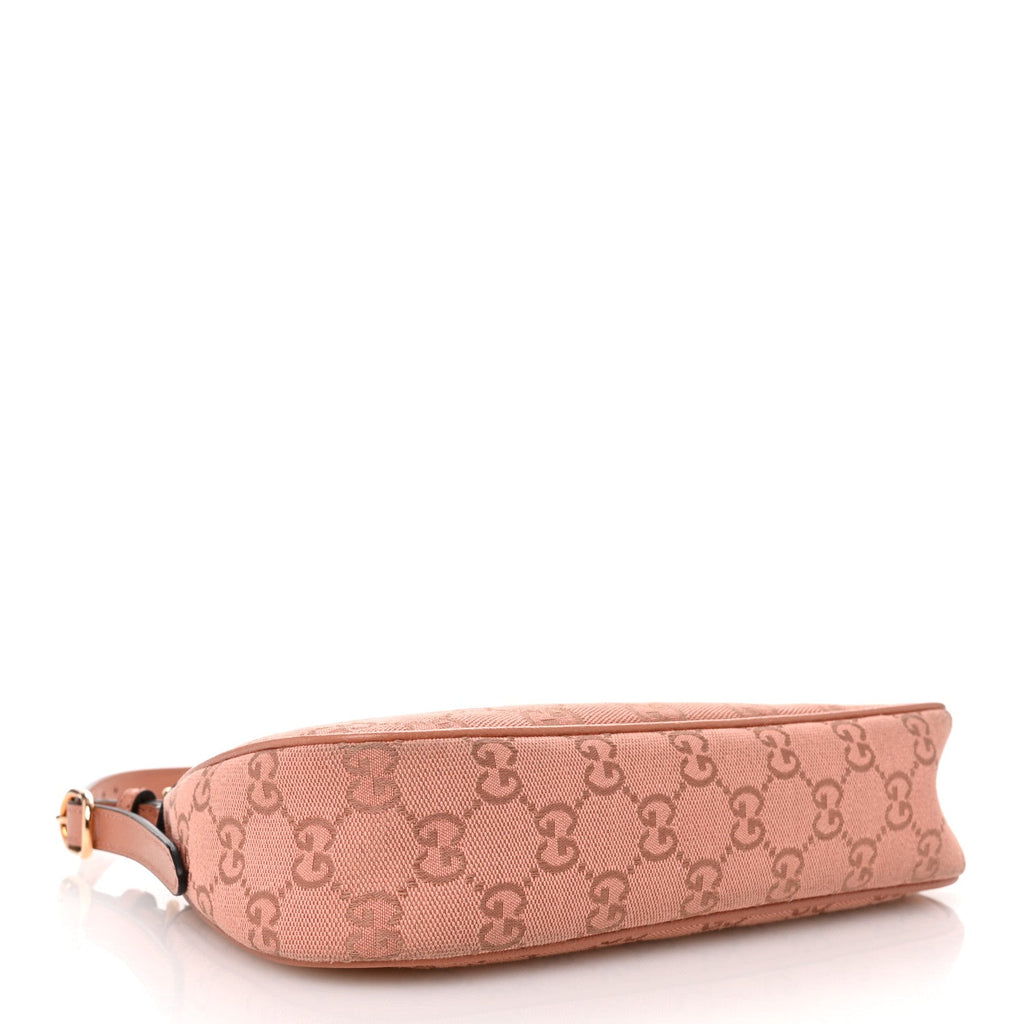 Monogram Textured Dollar Calfskin Small Ophidia Hobo Cloche Rose Pink