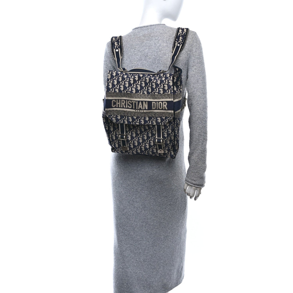 Oblique Backpack Blue White