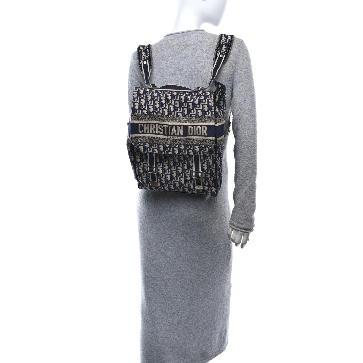 Oblique Backpack Blue White