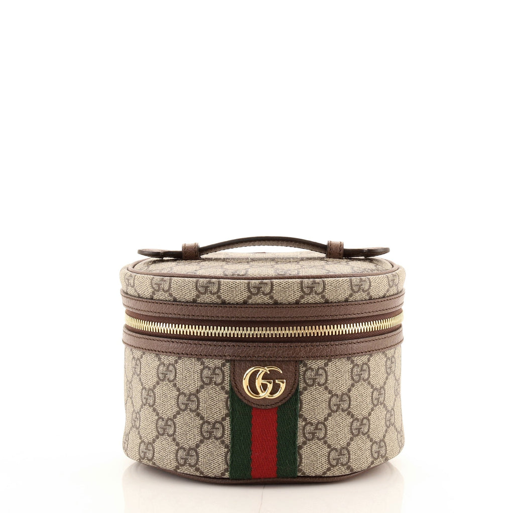 Ophidia Top Handle Cosmetic Case GG Coated Canvas Mini