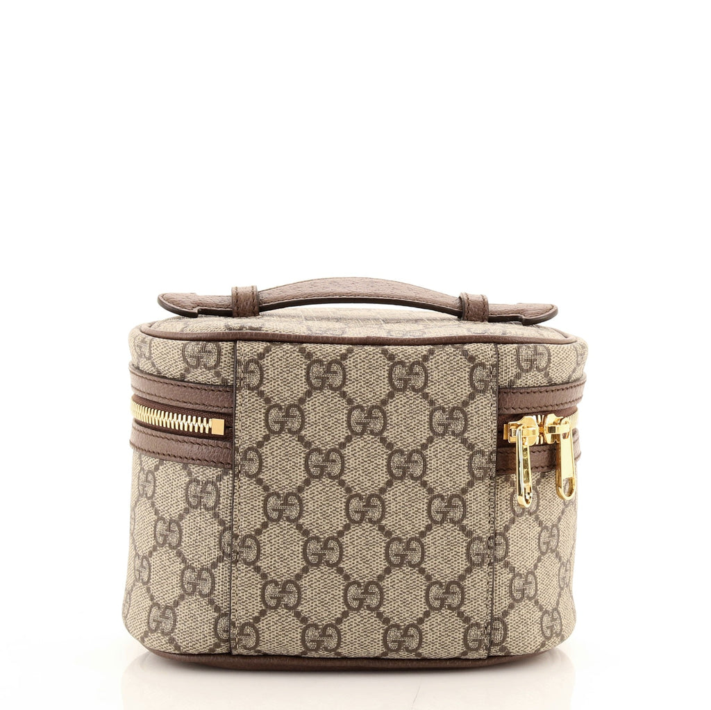 Ophidia Top Handle Cosmetic Case GG Coated Canvas Mini