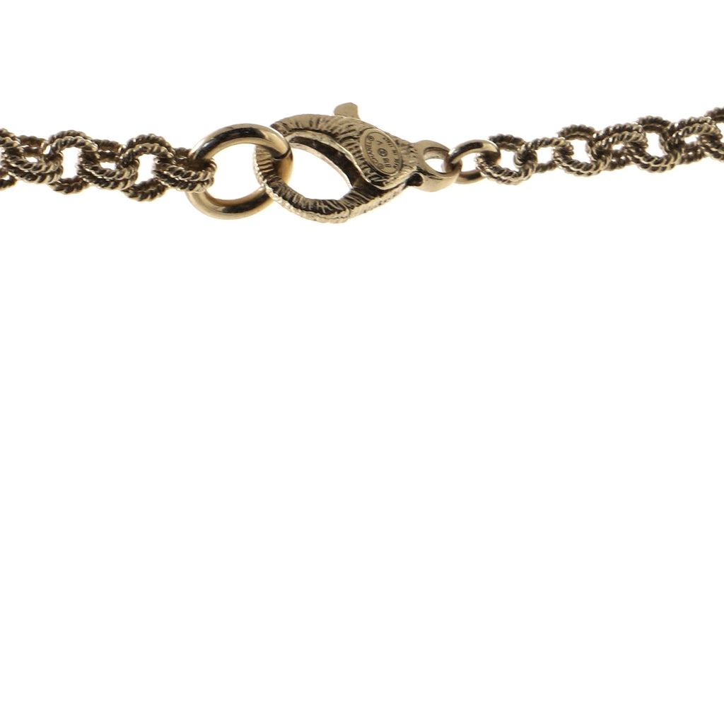 CC Long Necklace Faux Pearls and Metal
