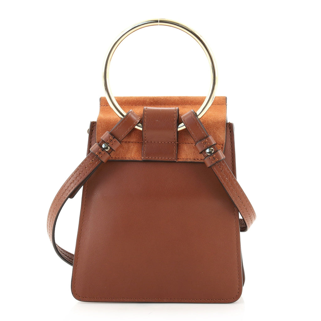 Faye Bracelet Crossbody Bag Leather and Suede Mini