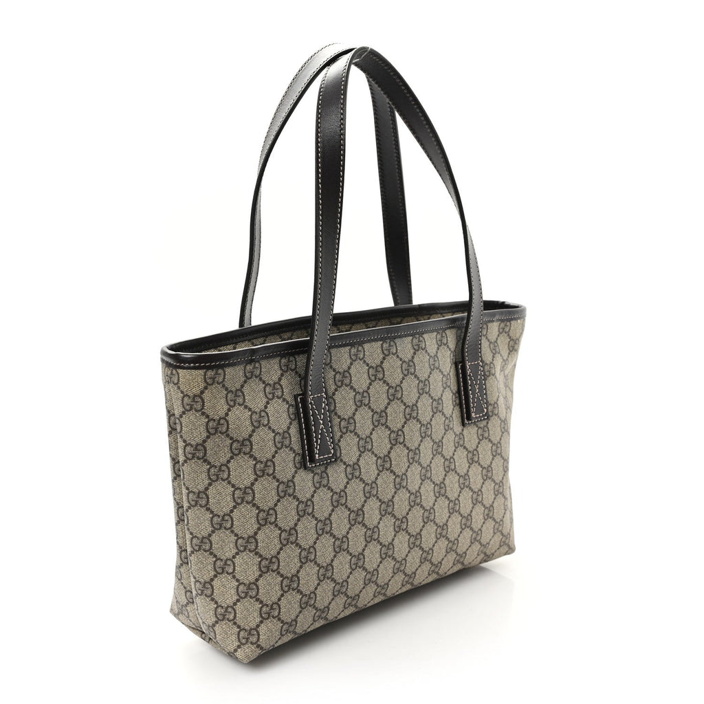 GG Supreme Monogram Small Joy Tote Dark Brown