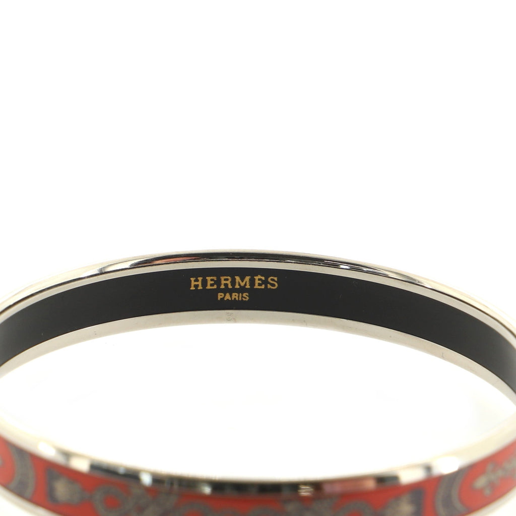 Capitales Bangle Bracelet Printed Enamel Narrow
