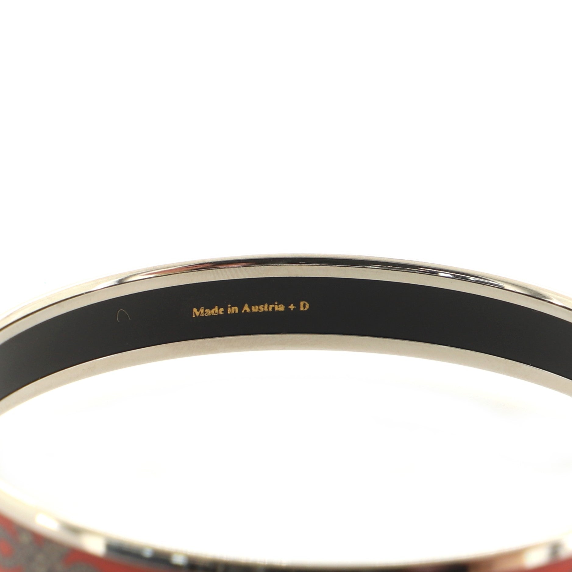 Capitales Bangle Bracelet Printed Enamel Narrow