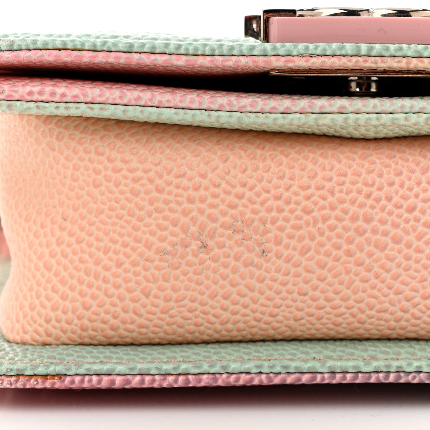 Caviar Quilted Mini Cuba Rainbow Boy Flap Pink Multicolor