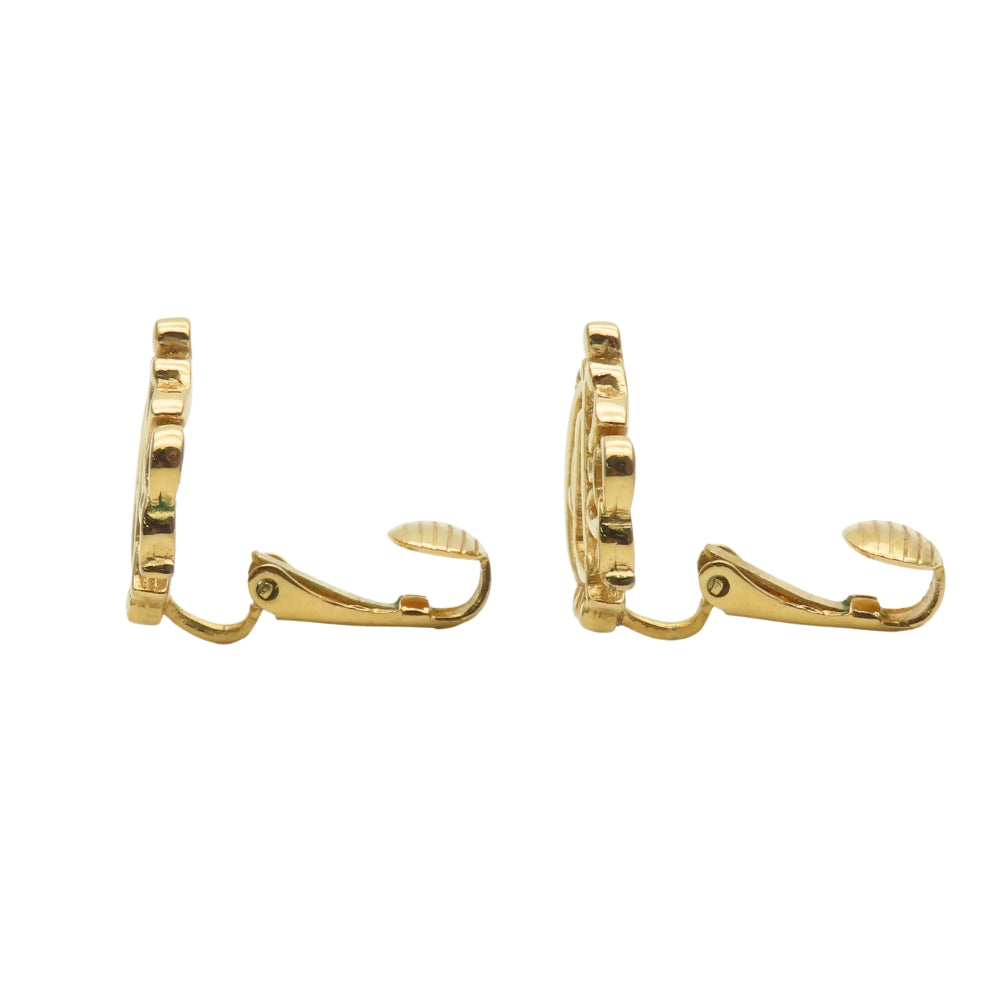 Christian Dior Emblem Metal Earrings