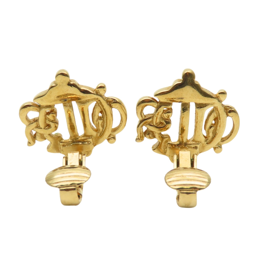 Christian Dior Emblem Metal Earrings