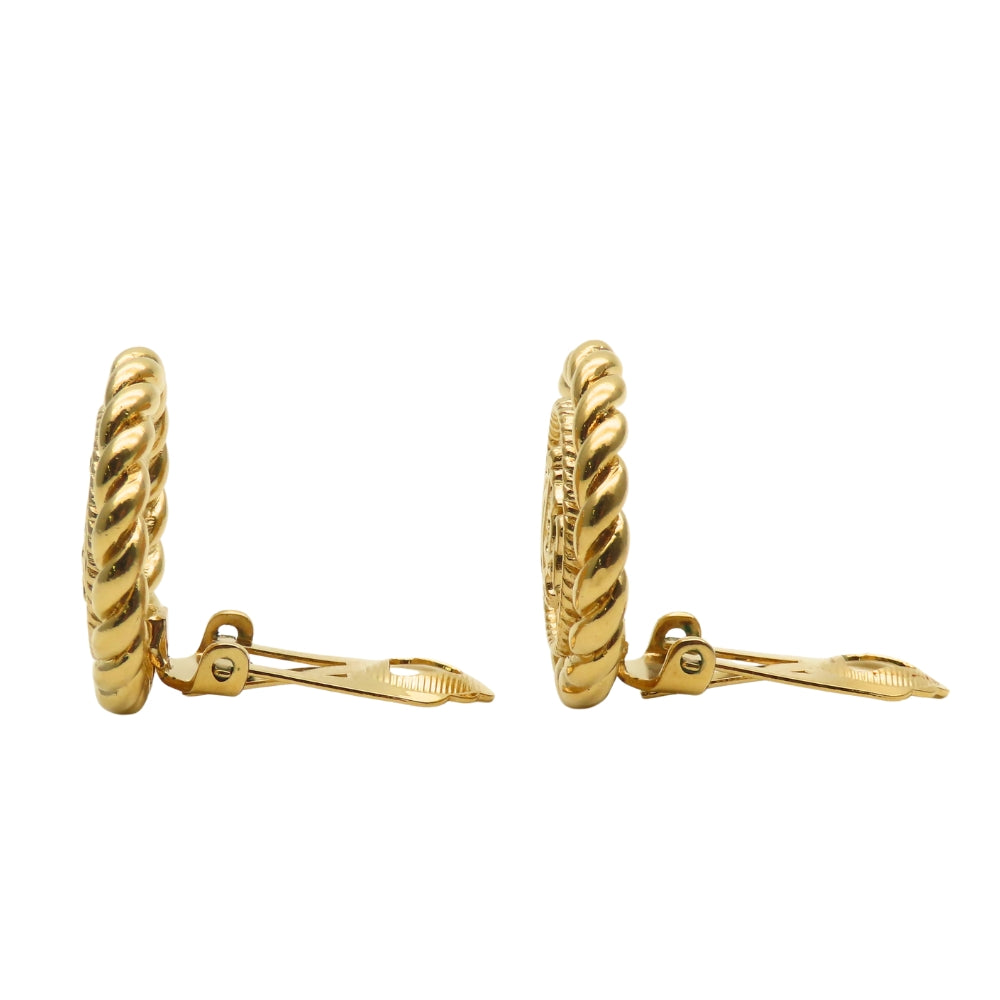 Christian Dior Logo Earrings