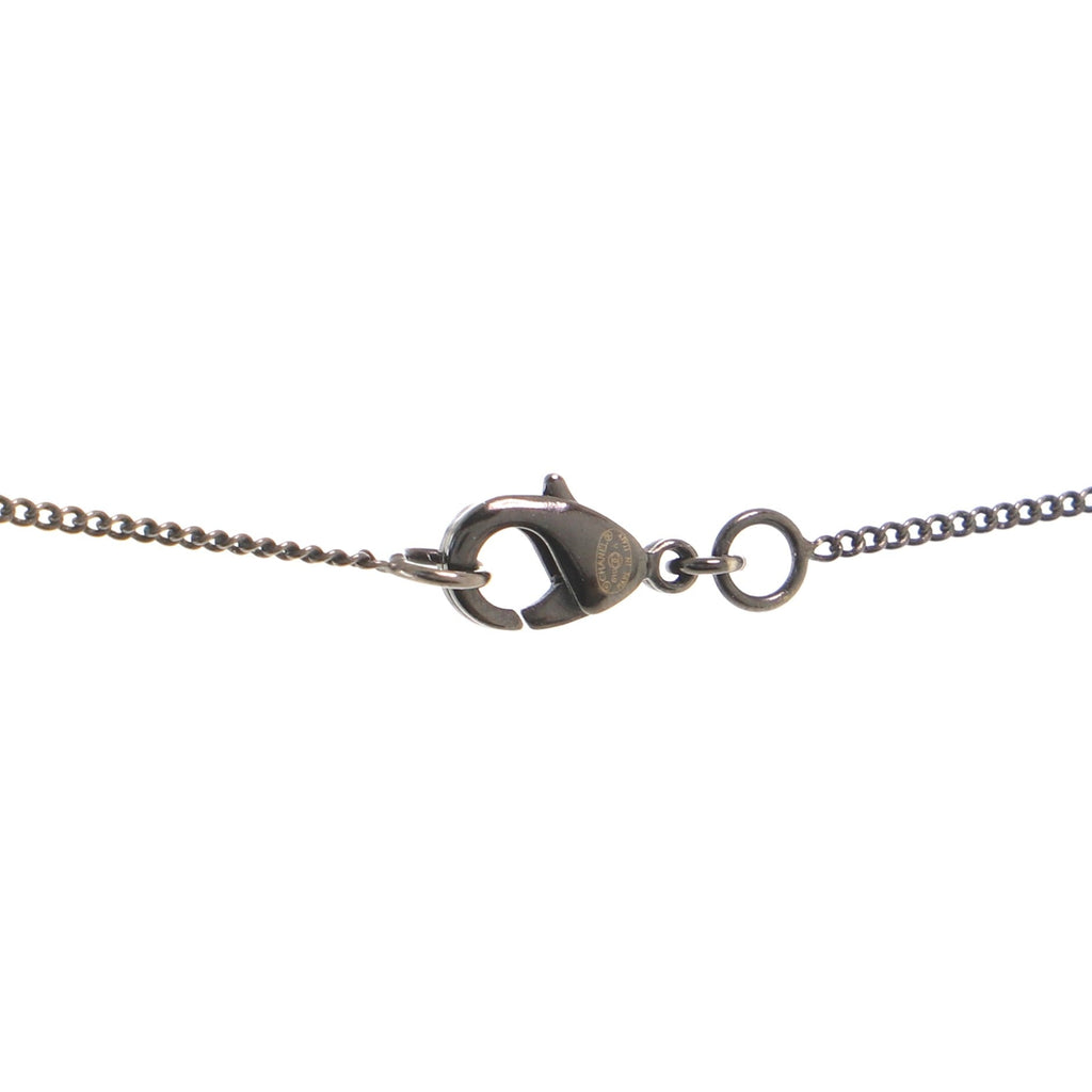 CC Pendant Necklace Ruthenium with Crystals