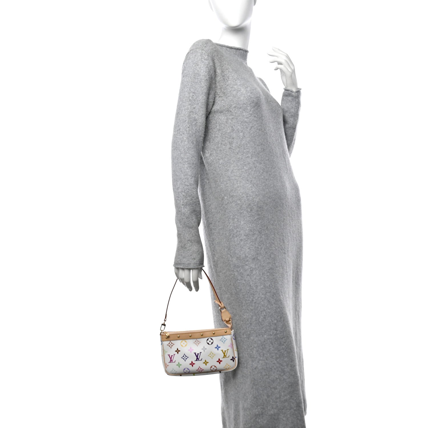 LV X TM Monogram Multicolor Pochette Accessories White