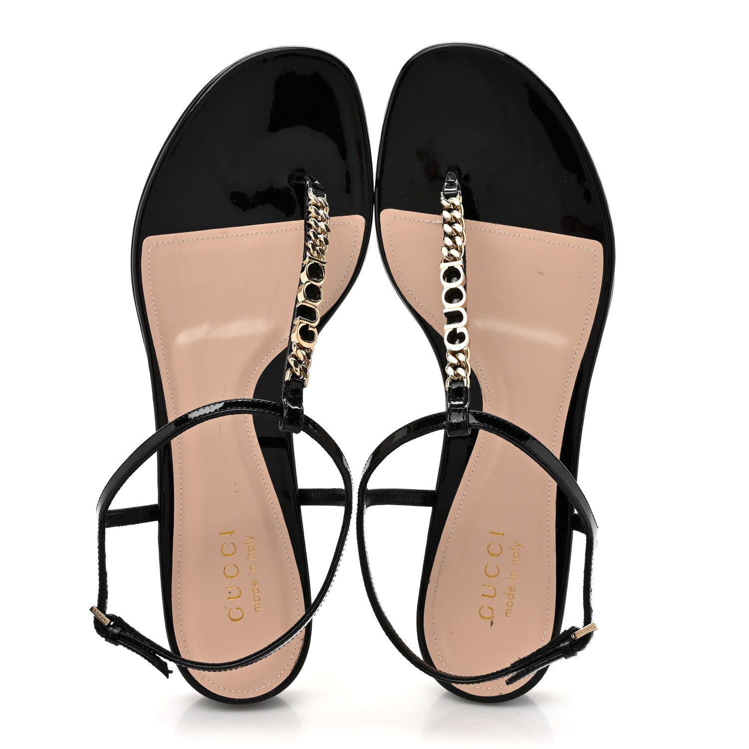 Patent Signoria Thong Sandals 39 Black