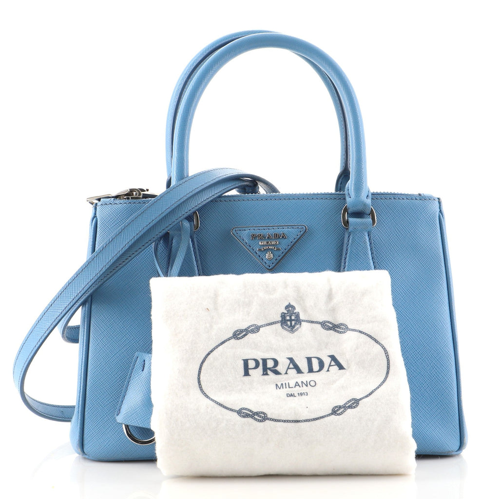 Galleria Double Zip Tote Saffiano Leather Mini