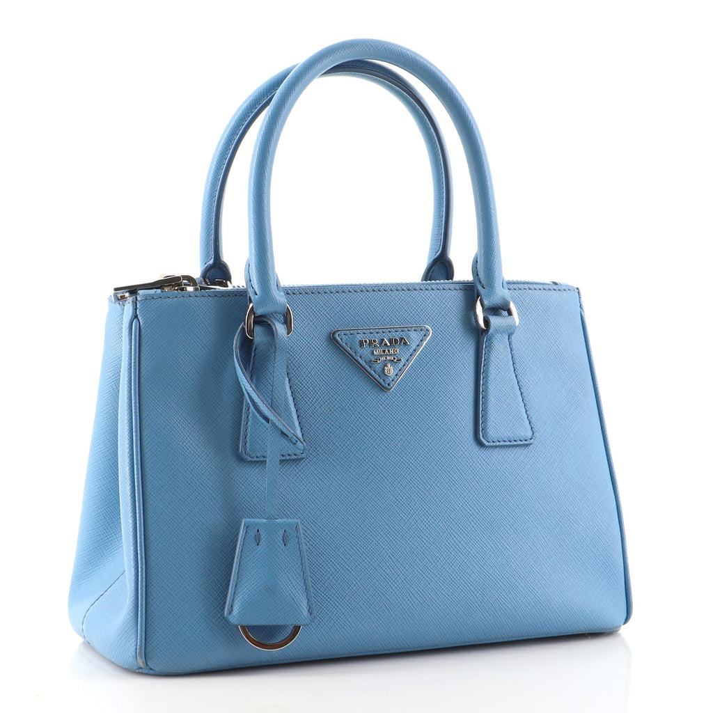 Galleria Double Zip Tote Saffiano Leather Mini