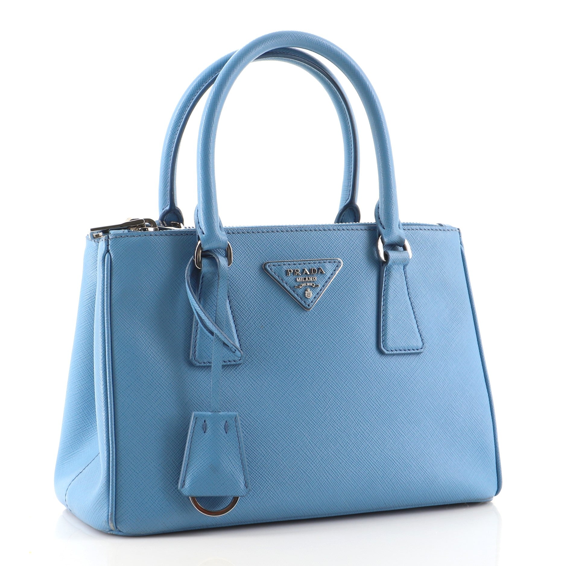 Galleria Double Zip Tote Saffiano Leather Mini