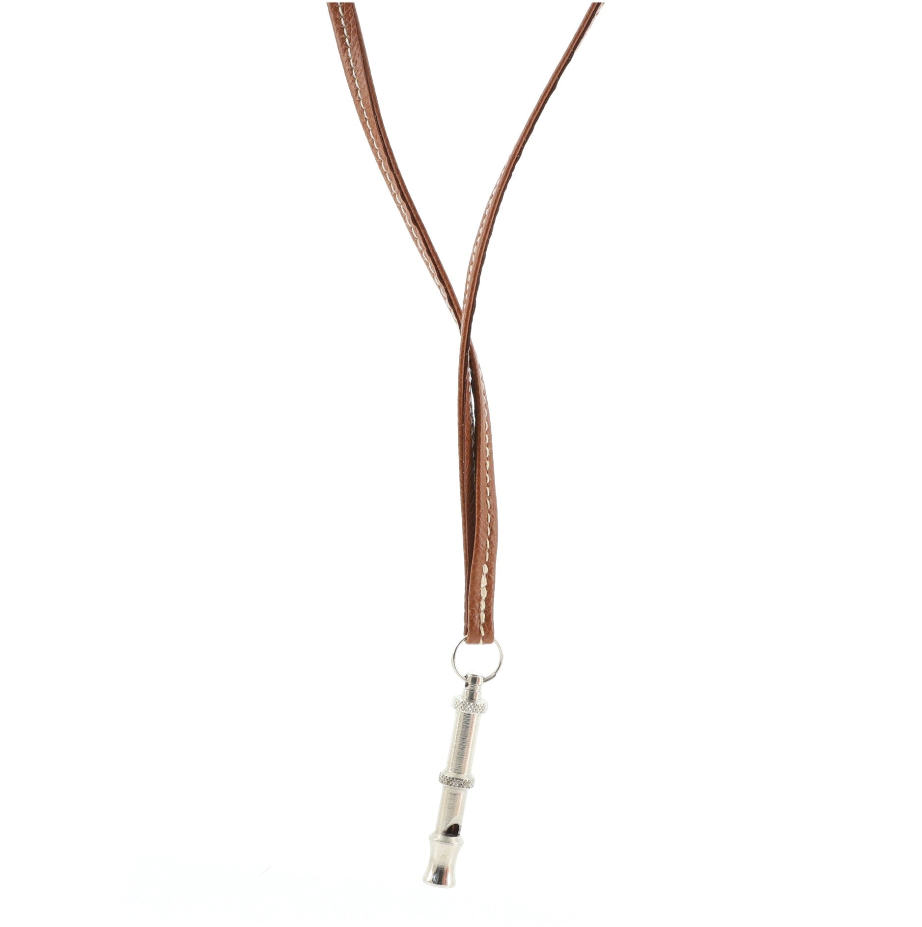 Ultrasonic Dog Whistle Necklace Leather and Metal