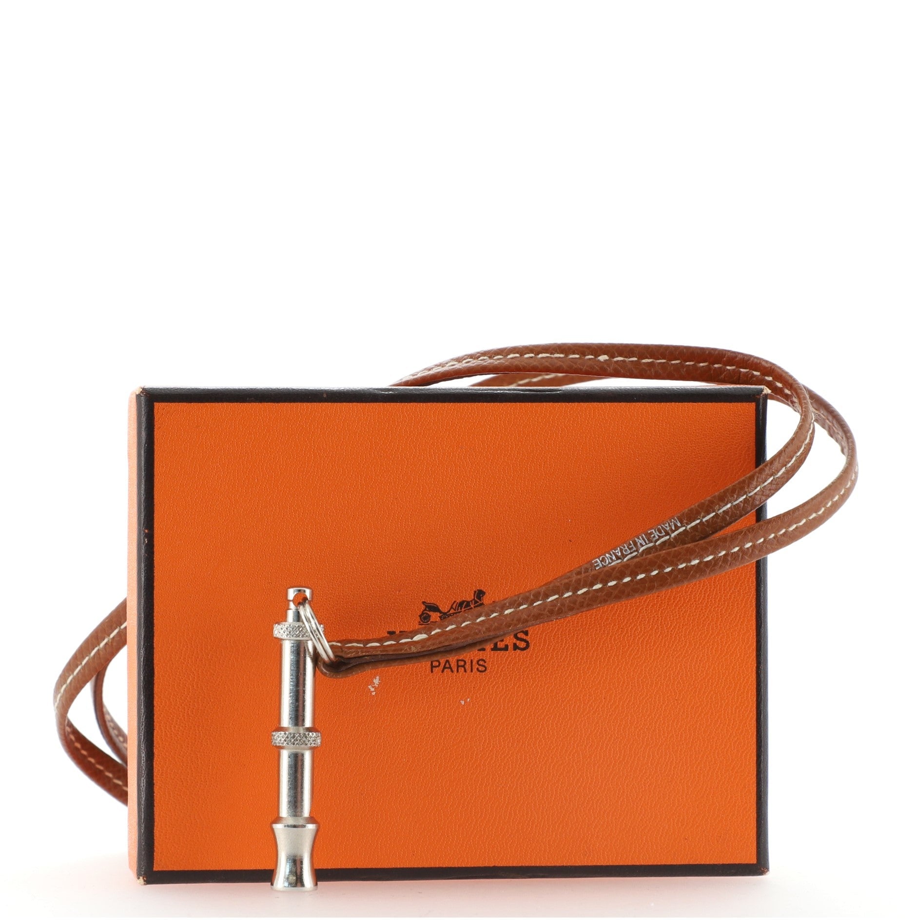 Ultrasonic Dog Whistle Necklace Leather and Metal