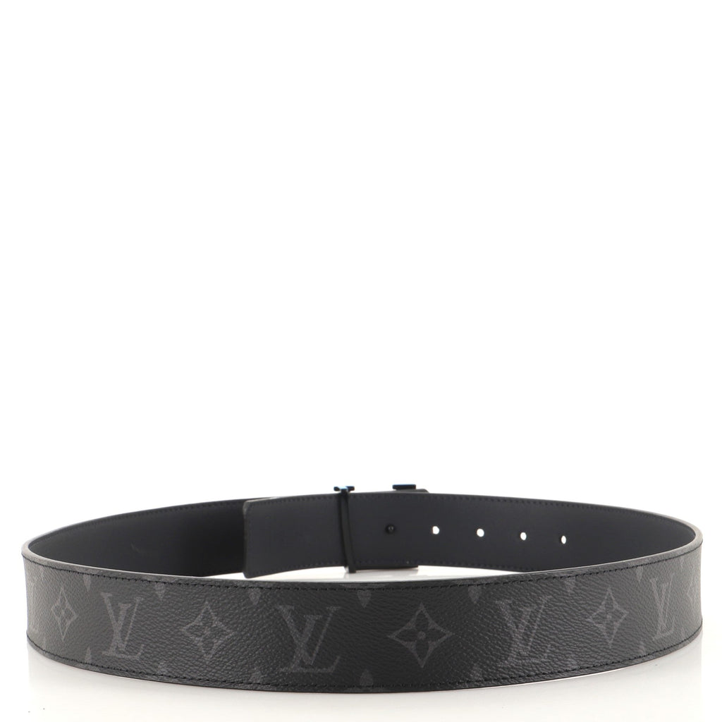 LV Sunset Initiales Reversible Belt Monogram Eclipse Canvas and Leather Wide 95
