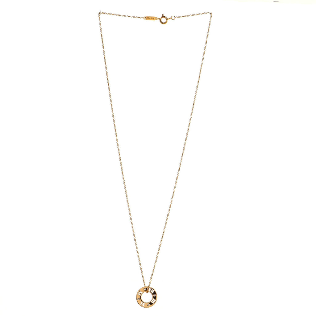 Atlas Pendant Necklace 18K Rose Gold with Diamonds